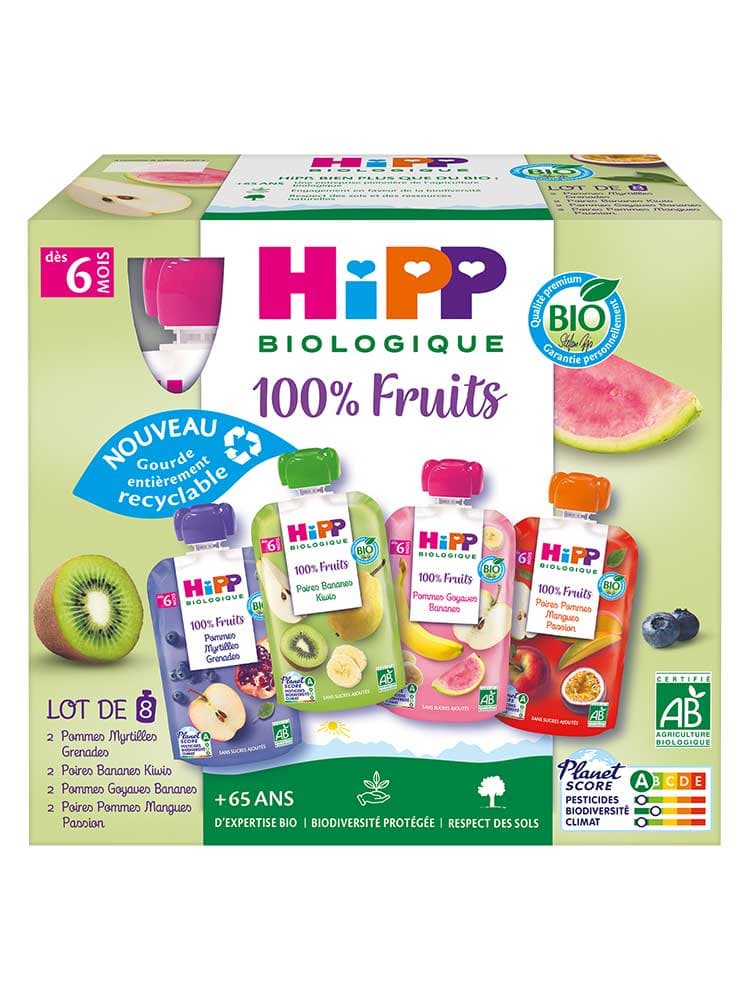Hipp Gourdes Multipack 4 Variétés 6 Mois